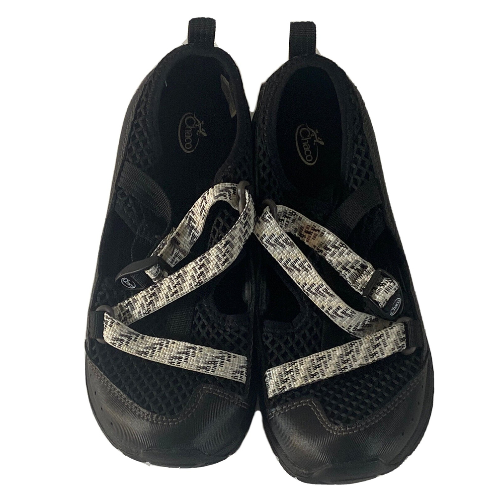 Junior/ Youth/ Kid CHACO ODYSSEY KIDS SPORT SANDALS BLACK LUVSEAT FOOTBED-Size 2